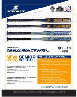 Cheap Bats Store 25 2023 Suncoast Melee Diamond Pro Balanced SSUSA