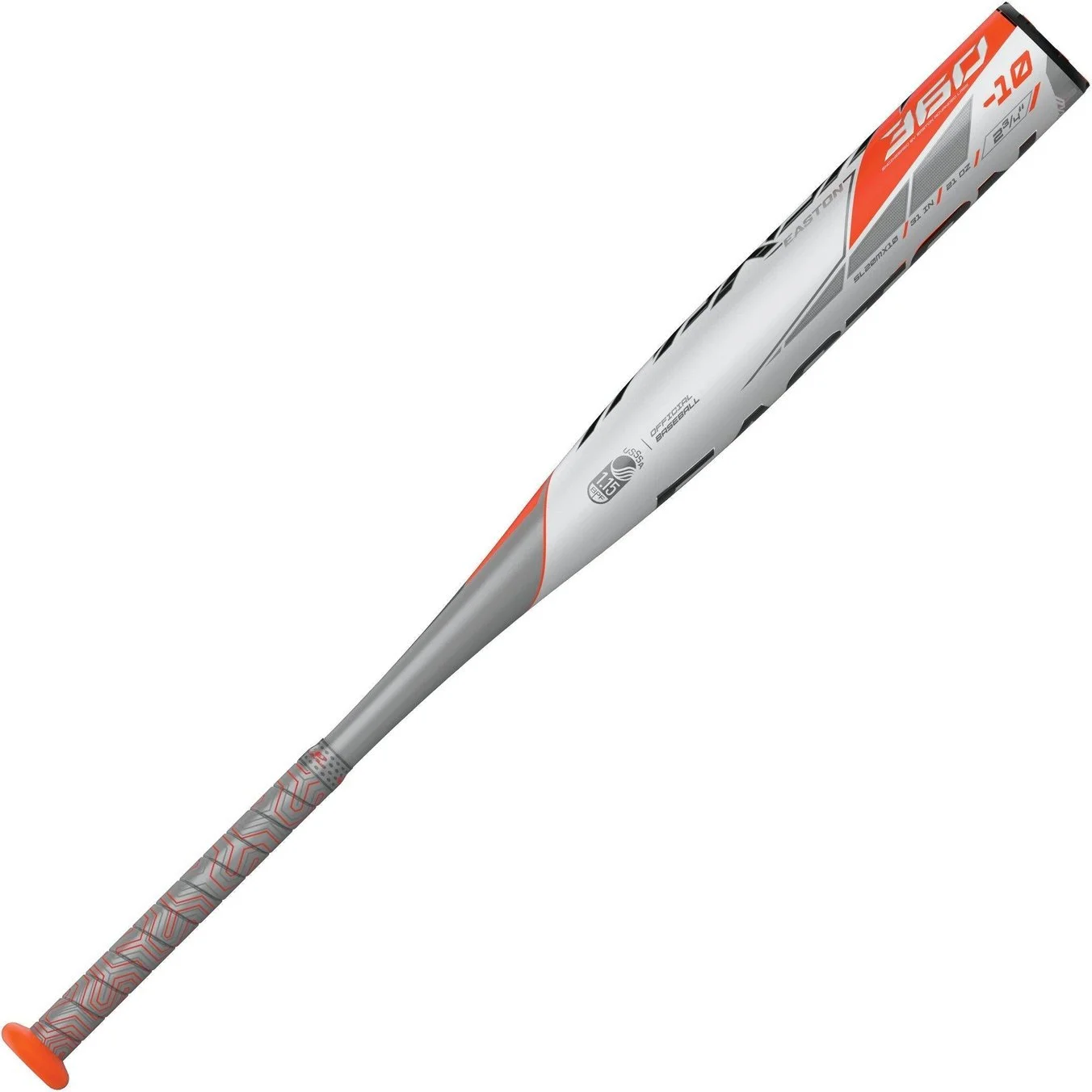 Easton 2020 Maxum 360 (-10) Sr League Bat 2 3/4" - Gray Orange 4 Easton 2020 Maxum 360 (-10) Sr League Bat 2 3/4" - Gray Orange - Image 2