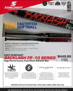 2023 Suncoast Backlash -10 Fastpitch Softball Bat 5 2023 Suncoast Backlash -10 Fastpitch Softball Bat -Cheap Bats Store FastPitchBats BROCURE 23610.1670256411