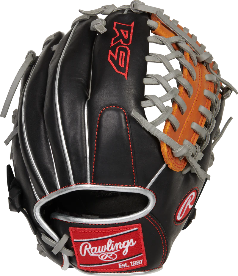 Rawlings 2023 R9 Contour Series 11.50" Infield Glove R9115U-4BT- Black Gold 3 Rawlings 2023 R9 Contour Series 11.50" Infield Glove R9115U-4BT- Black Gold