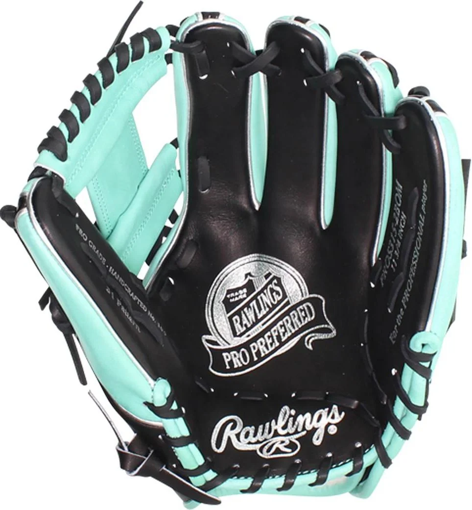 Rawlings 2021 Pro Preferred 11.75" Infield Glove - Black Green 4 Rawlings 2021 Pro Preferred 11.75" Infield Glove - Black Green - Image 2