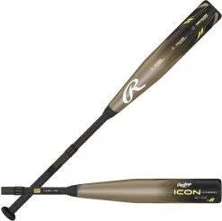 Rawlings 2023 Icon (-8) USSSA Bat RUS3I8 - Black Gold