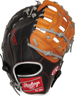 Rawlings 2023 R9 Contour Series 12.00" First Base Mitt R9FMU-17BT- Black Tan