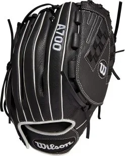 Wilson 2022 A700 12.00" Fastpitch Infield Glove - Black White