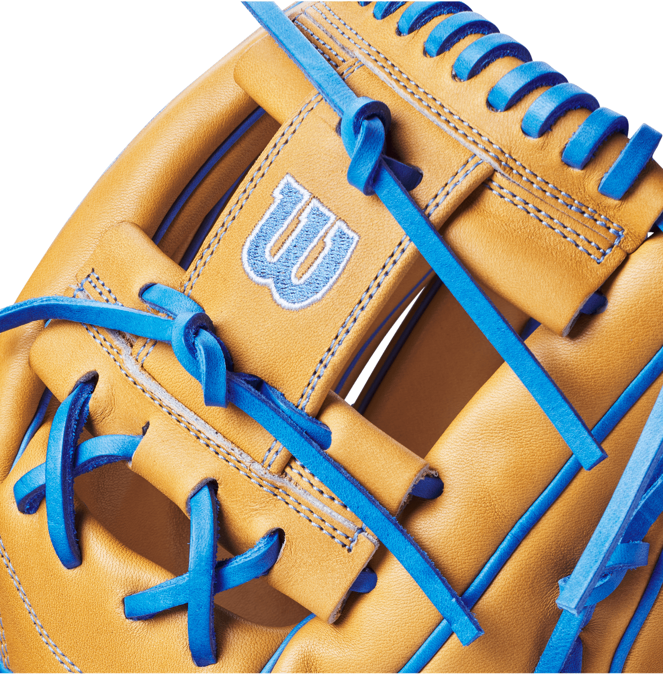 Wilson 2022 A2000 1787 11.75" Infield Glove Aug 2022 GOTM WBW1012811175 - Vintage Tan Sky Blue 8 Wilson 2022 A2000 1787 11.75" Infield Glove Aug 2022 GOTM WBW1012811175 - Vintage Tan Sky Blue - Image 6