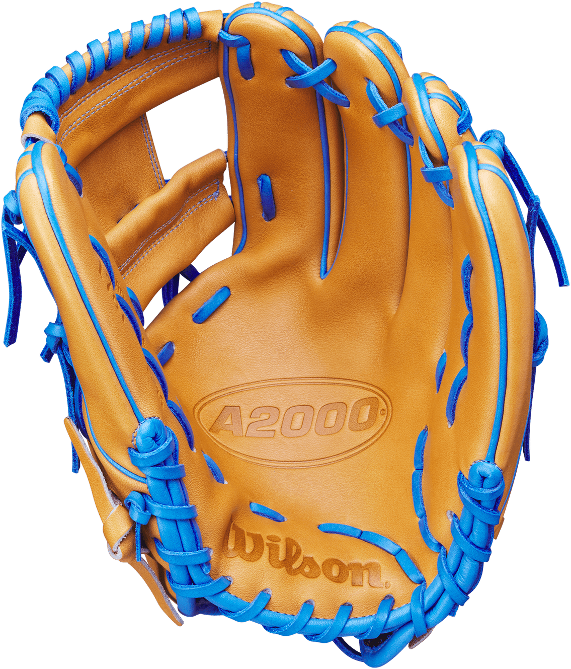 Wilson 2022 A2000 1787 11.75" Infield Glove Aug 2022 GOTM WBW1012811175 - Vintage Tan Sky Blue 4 Wilson 2022 A2000 1787 11.75" Infield Glove Aug 2022 GOTM WBW1012811175 - Vintage Tan Sky Blue - Image 2