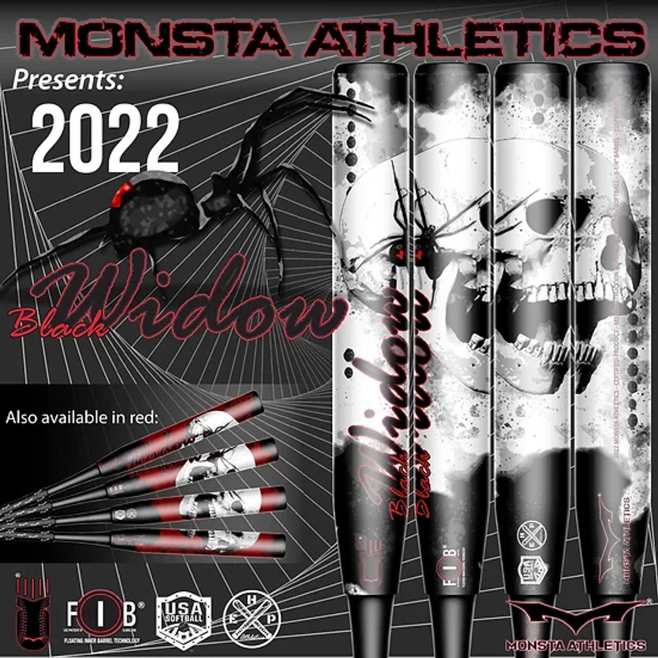 2022 Monsta Black Widow Torch Red USA / ASA 3 2022 Monsta Black Widow Torch Red USA / ASA